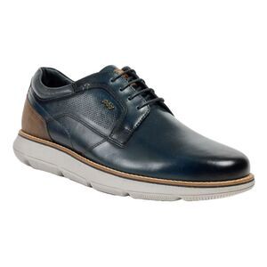 POD Mens Finch Italian Leather Casual Derby Shoes / Navy